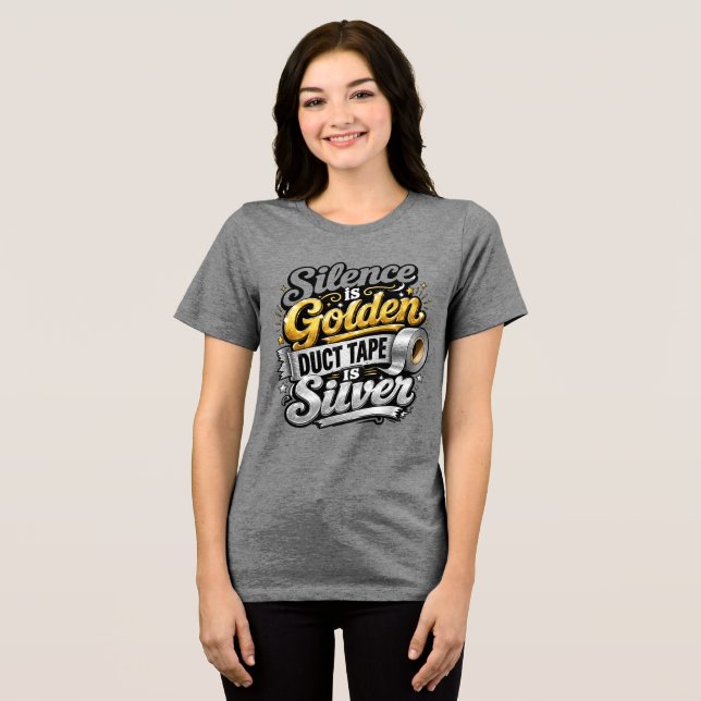 Tystnad är guld t shirt (Framsida Full)