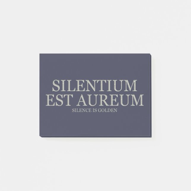 Tystnad är guld- - tända post-it block (Framsida)