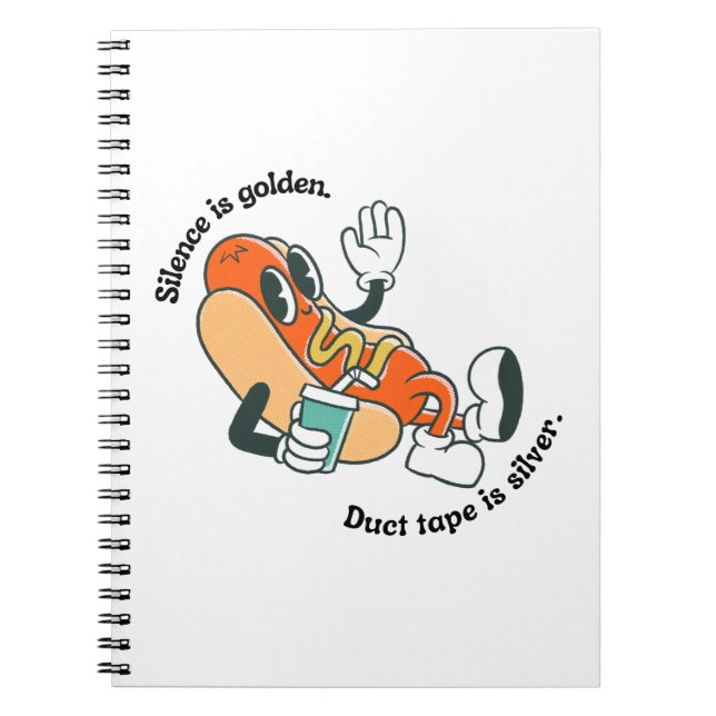 tystnad är gyllene anteckningsbok (Framsidan)