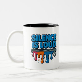 Tystnad Är Högljudd Fet Typografi Konst Mugg