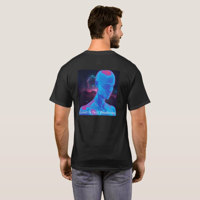 Tystnad är inte svaghet - Modernt mindfulnesskonst T Shirt (Hel baksida)