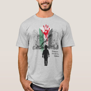 Tystnad är Kollateralschada –Palestina Solidaritet T Shirt