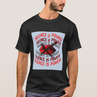 Tystnad Är Kraft Fet Typsnittskonst T Shirt