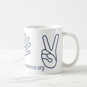 Tystnad för Nonviolencemugg! Kaffemugg