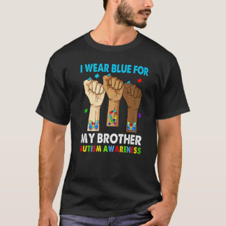 Tystnad Hand Jag Har Blått För Min Bror Autism Med T Shirt
