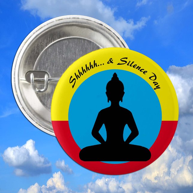 Tystnad och meditationsdag/Buddha, mindhet Knapp (Skapare uppladdad)