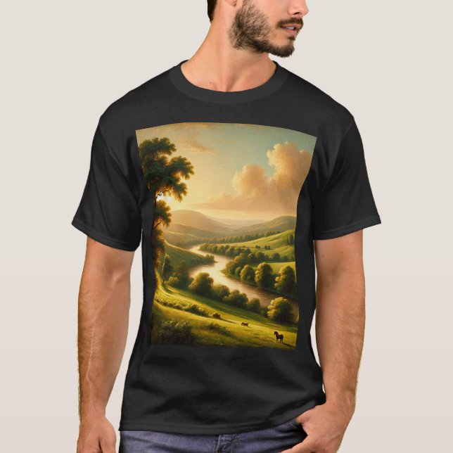 "Tystnad och omvälvning: Landscas inspiration T Shirt (Framsida)