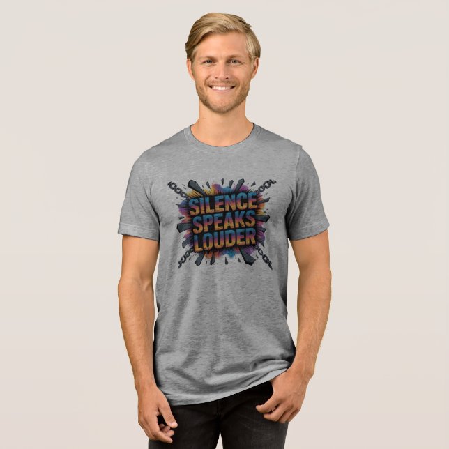 Tystnad talar högre t shirt (Framsida Full)