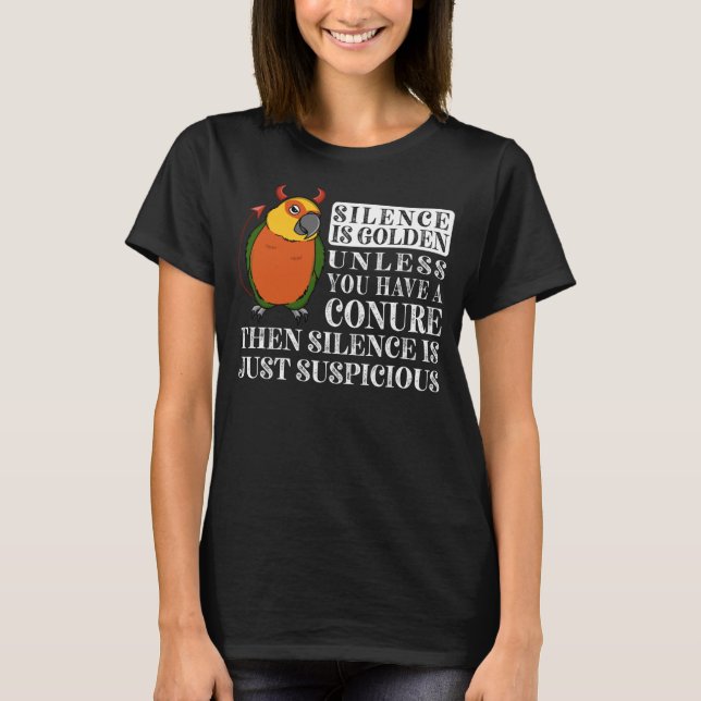 Tystnaden är Golden Parrot i Jenday Conure T Shirt (Framsida)