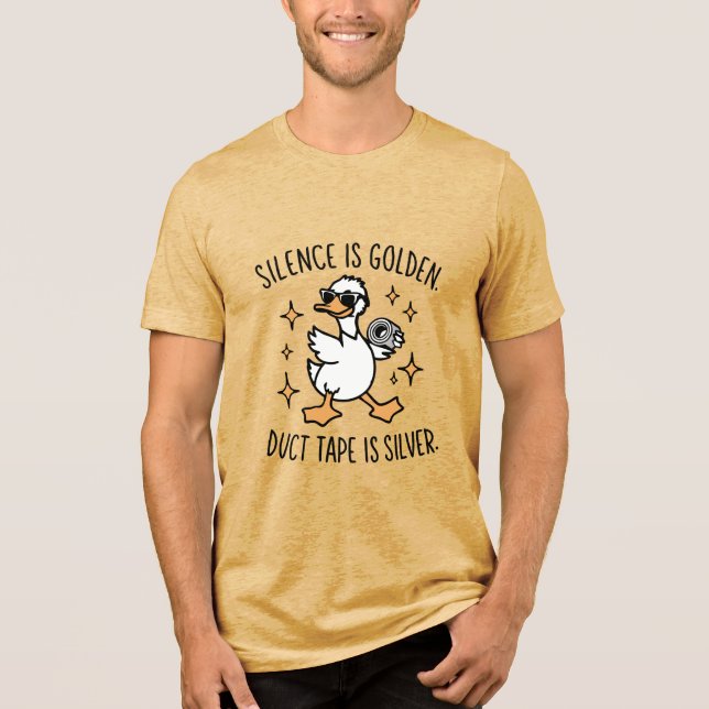 Tystnaden är gyllene, röktband är Silver T Shirt (Framsida)
