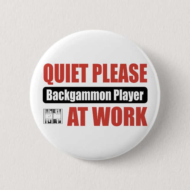 Tystnaden behar Backgammonspelare på arbete Knapp (Framsida)