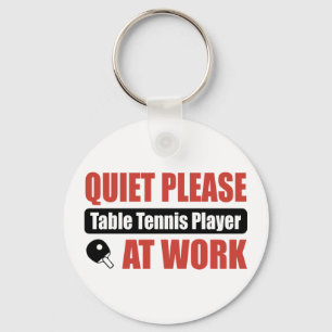 Tystnaden behar bordtennisspelare på arbete nyckelring