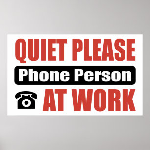 Tystnaden behar den mobila personen på arbete poster