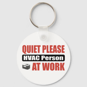 Tystnaden behar HVAC-personen på arbete Nyckelring