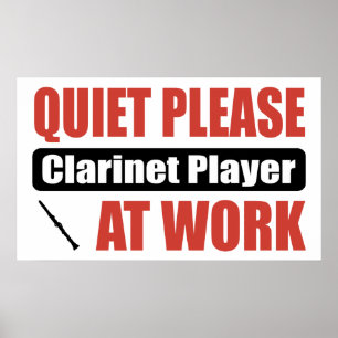 Tystnaden behar klarinettspelare på arbete poster