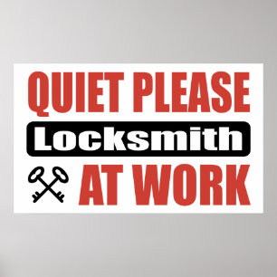 Tystnaden behar locksmithen på arbete poster