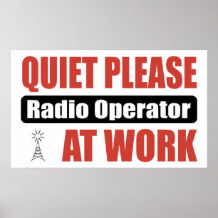 Tystnaden behar radiosände operatören på arbete poster