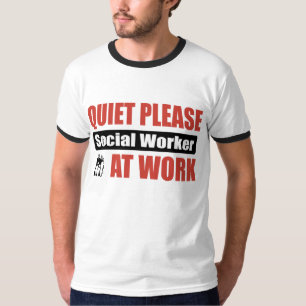 Tystnaden behar socialarbetare på arbete tee shirt