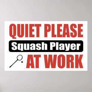 Tystnaden behar squashspelare på arbete poster