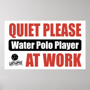 Tystnaden behar vattenPolospelare på arbete Poster