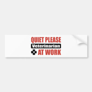 Tystnaden behar veterinären på arbete bildekal