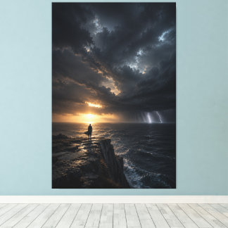 Tystnaden före, Cinematic Storm Ocean Finkonst Canvastryck