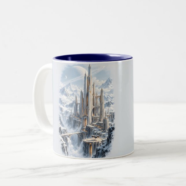 Tystnadens katedral Två-Tonad mugg (Framsida vänster)