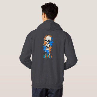 Tystt Självsäkert Fladdermus Halloween Hoodie | Mi