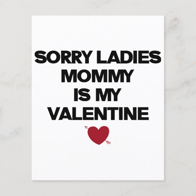 Tyvärr är Dam Mamma min Valentine (Framsida)