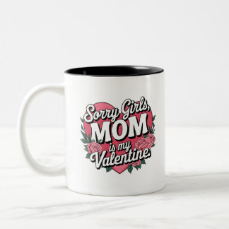 Tyvärr är Mamma min Valentine.png Två-Tonad Mugg
