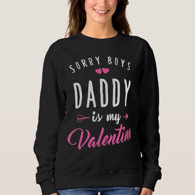 Tyvärr är pappa min Valentine Flicka Småbarn T Shirt (Framsida)