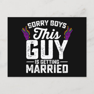 Tyvärr, den här killen Gifta sig Gay Vykort