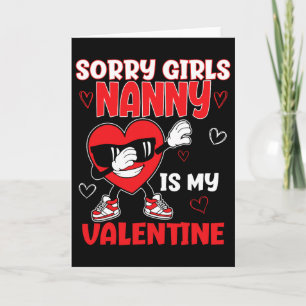Tyvärr Flickor Barnflicka Är Min Valentin Småbarn Kort