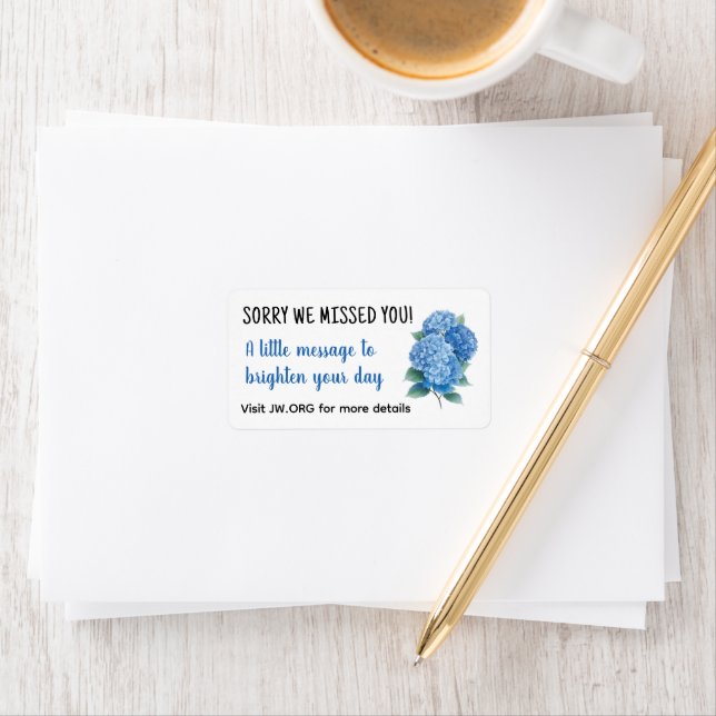 Tyvärr har du inte använt Mission | JW Adressetikett (Insitu)