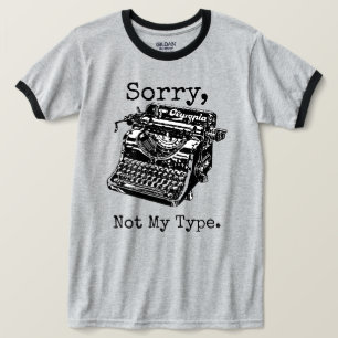 Tyvärr, inte min Vintage Typewriter T Shirt
