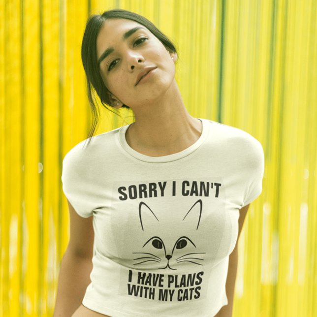 Tyvärr kan jag inte ha planer med mina CATS T-shir T Shirt (Skapare uppladdad)