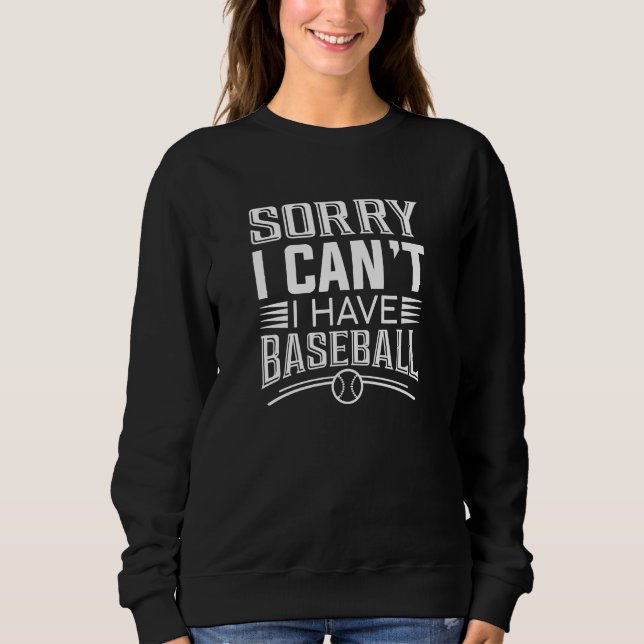 Tyvärr kan jag inte jag har baseboll t shirt (Framsida)