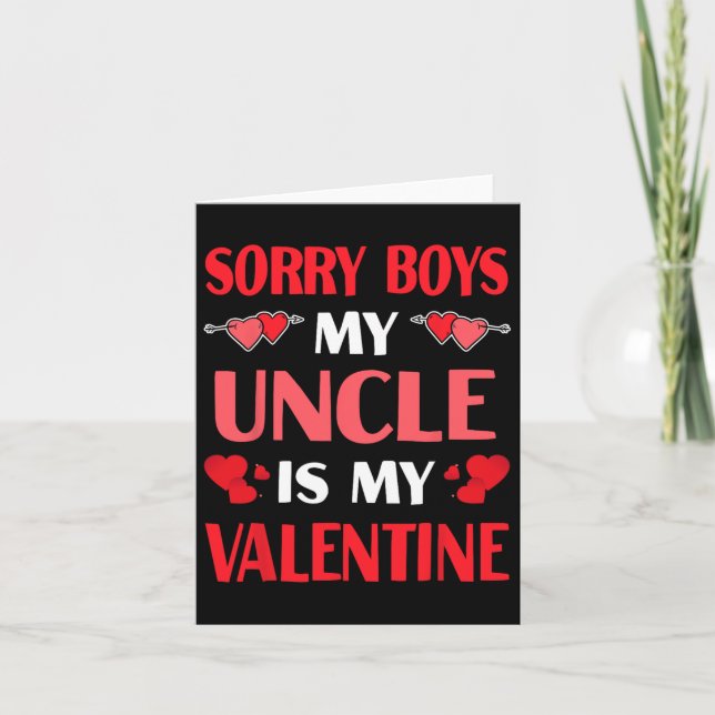 Tyvärr killar min farbror är min valentin rolig va kort (Framsida)