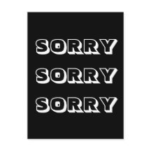 Tyvärr, svart, vitt, modernt, fetstil