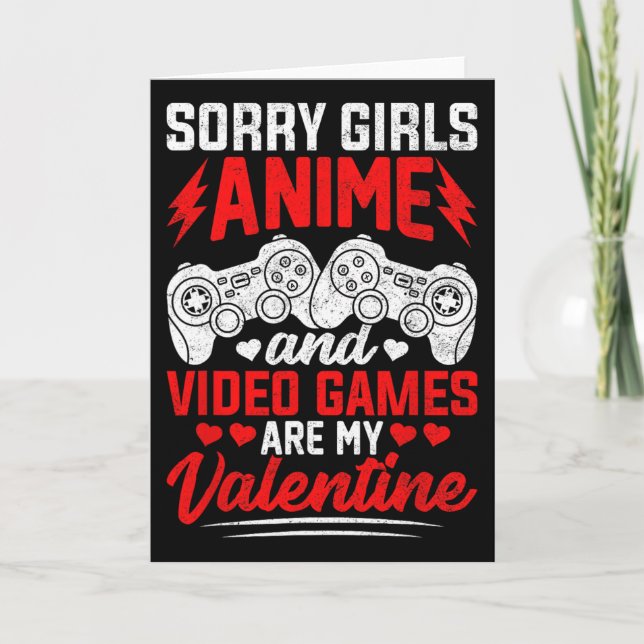 Tyvärr tjejer anime och videospel är min valentin kort (Framsida)