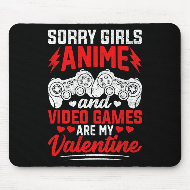 Tyvärr Tjejer Anime Och Videospel Är Min Valentin Musmatta (Framsidan)