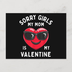 Tyvärr tjejer min mamma är min valentin Alla hjärt Vykort