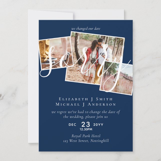 TYVÄRR,  Uppskjutning av bröllop - ändring av datu (Framsida)