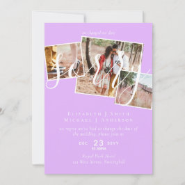 TYVÄRR,  Uppskjutning av bröllop - ändring av datu