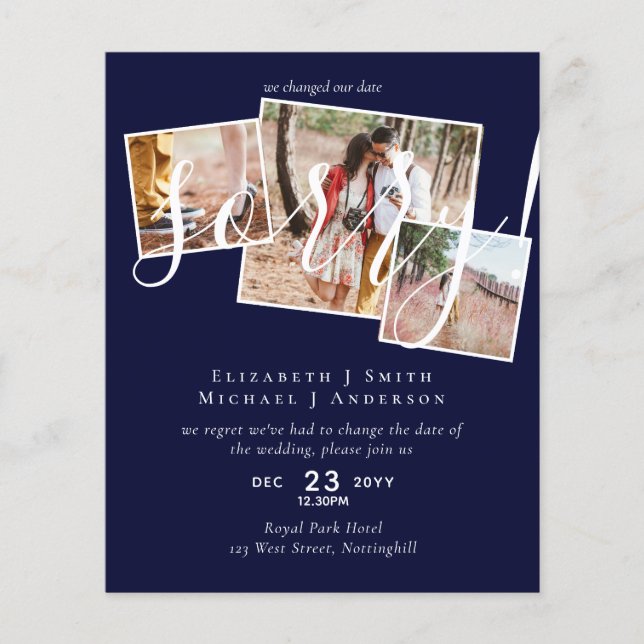 TYVÄRR,  Uppskjutning av bröllop - ändring av datu (Framsida)