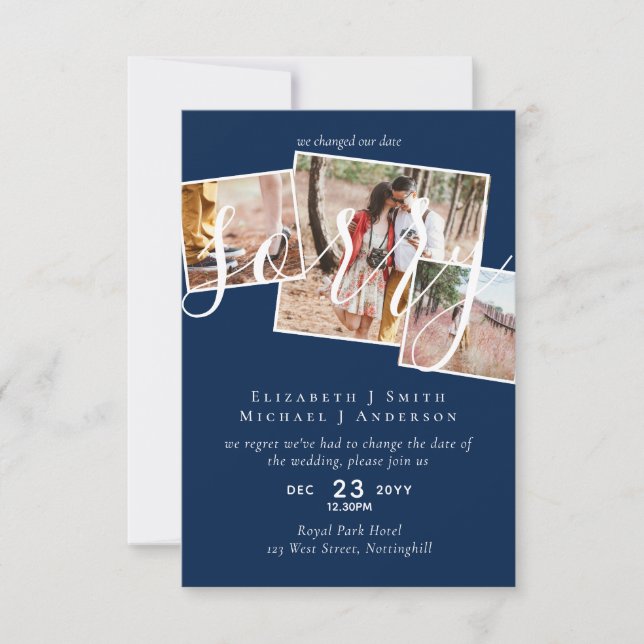 TYVÄRR,  Uppskjutning av bröllop - ändring av datu (Framsida)