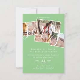 TYVÄRR,  Uppskjutning av bröllop - ändring av datu