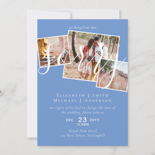 TYVÄRR,  Uppskjutning av bröllop - ändring av datu (Framsida)