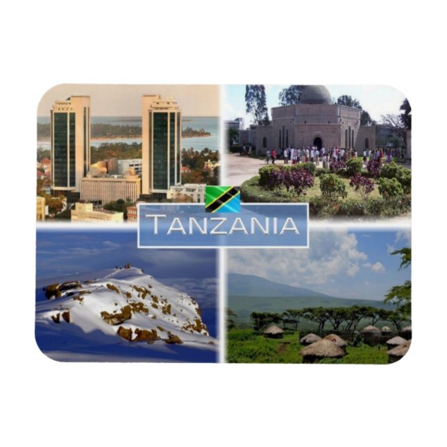 TZ Tanzania - Twin Torn - Magnet (Horisontell)