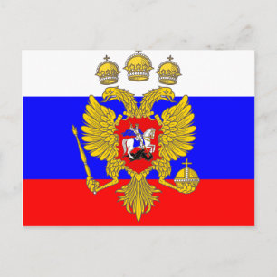 Tzar of Muscovia, Ryssland flagga Vykort